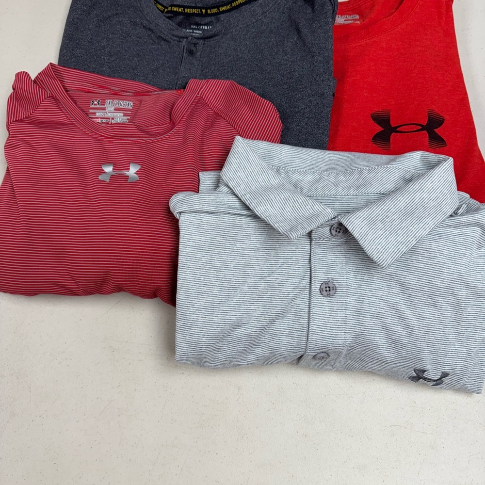 Bundle of 4!! Under Armour Men's Short & Long Sleeved Shirts, size XXL